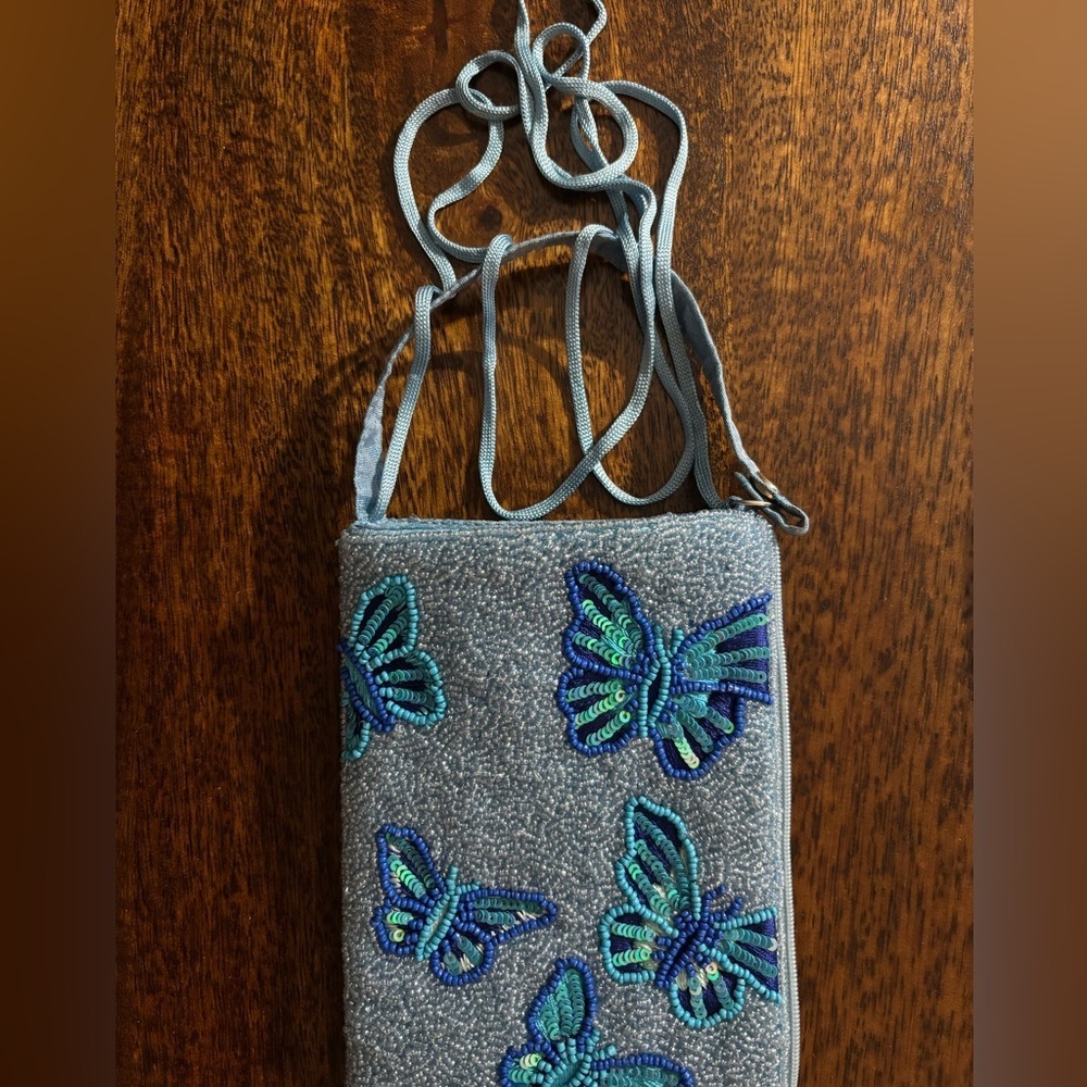 Bamboo Trading Co. Butterfly Club Bag, 7.5-inch Height 4.5" W x 7.5" H - Picture 6 of 6